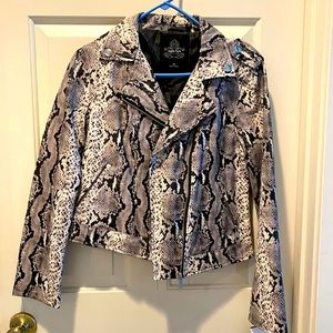 Snake skin biker jacket